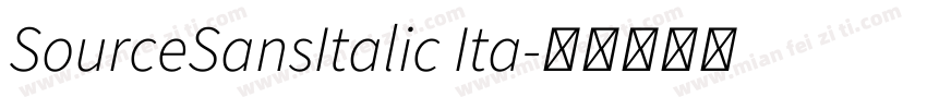 SourceSansItalic Ita字体转换